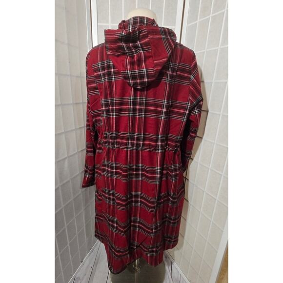 NWT Torrid Jacket Flannel Hooded Anorak Plaid Red Pockets Plus Size: 3X (22/24) - Picture 6 of 6